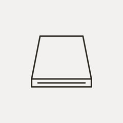 Hard drive icon isolated on gray background. Hard disk equipment symbol modern, simple, vector, icon for website design, mobile app, ui. Vector Illustration