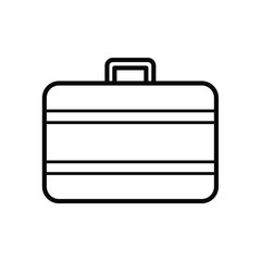 office briefcase or diplomat. Businessman bag icon on a white background. Simple vector illustration