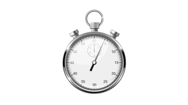 Stop watch. 30 seconds time. Animated 4k video