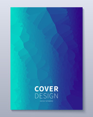 Minimal voronoi covers design. Geometric glass clusters with gradient color. Cool trendy abstract backdrop for banne, poster, flyer etc. Vector template