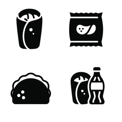 fast food icon illustration 