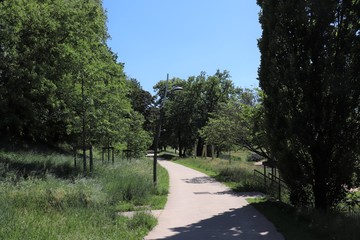 Le parc du vallon, jardin public dans le quartier de la Duchère à Lyon - Ville de Lyon - 9 ème arrondissement - Département du Rhône - France