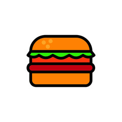 fast food icon simple white background
