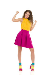 little girl in a pink dress