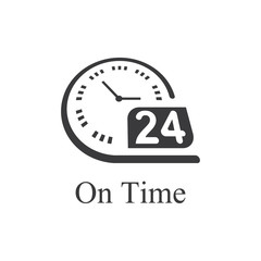 Time vector icon , 24 Hour icon vector illustration design template