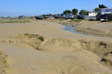 Mud flats at the River Adur Estuary in Shoreham, West Sussex