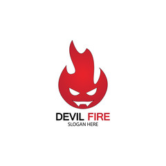 Fire Devil Logo Template vector icon