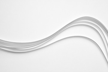 Abstract  white color strip wave paper background.