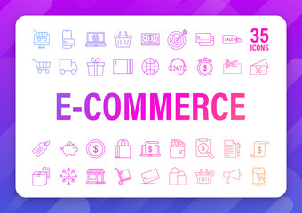 Fototapeta na wymiar Shopping set icon for web design. E commerce. Discount coupon. Business icon. Price tag. Line vector. Vector stock illustration.