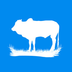 cow silhouette. Vector illustration.