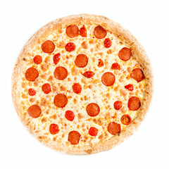 Pizzasalami isolated on white background