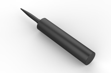 Blank industrial adhesives silicone sealant glue for branding and mock up design. 3d render illustration.