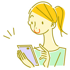 ナチュラルお洒落　女性　スマホ　満足