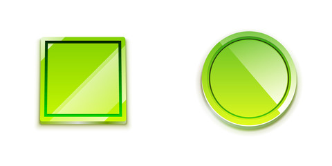 Glossy button, vector web icon