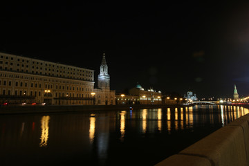 Naklejka premium photo of Moscow at night