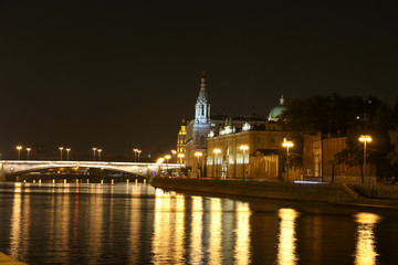 Obraz na płótnie Canvas photo of Moscow at night
