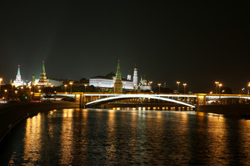 Naklejka na ściany i meble photo of Moscow at night