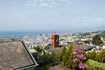 Fototapeta na wymiar panorama of the Ligurian Riviera