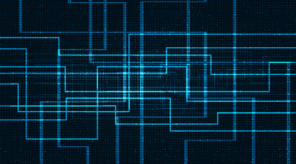Light Blue Circuit Microchip on Technology Background,neon Digital and security Concept design,Free Space For text in put,Vector illustration.