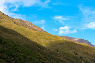photo of mountains in Dombai Russia