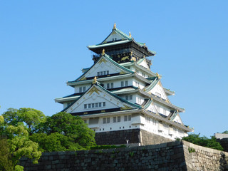 Fototapeta premium 大阪城二の丸から見た天守閣