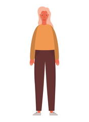 Isolated avatar woman cartoon vector design
