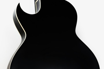 Black electric rock guitar smooth shape silhouette