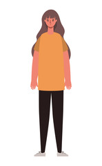 Isolated avatar woman cartoon vector design