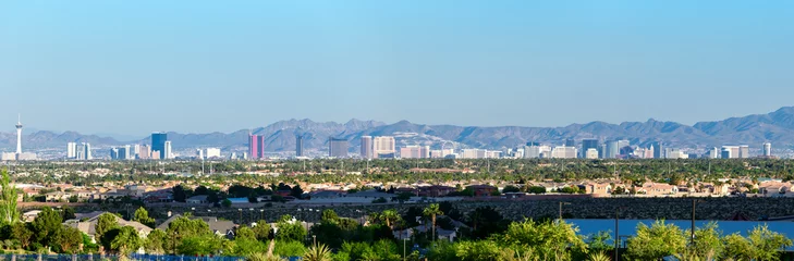 Poster Panorama van de skyline van Las Vegas © John