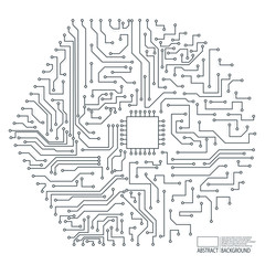 Abstract background of electronic board. Motherboard Connect Vector