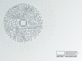 Abstract background of electronic board. Motherboard Connect Vector