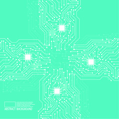 Motherboard. Vector. Abstract background of electronic board.