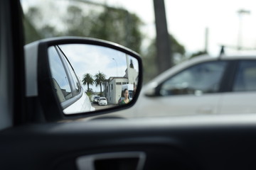 rear view mirror: car, mirror, road, view, driving, speed, rear, reflection, travel, auto,...