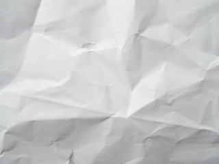 White crumpled paper texture background