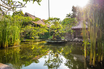 Meditation garden with Buddha in Denpasar, Bali - Indonesia