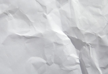 White crumpled paper texture background