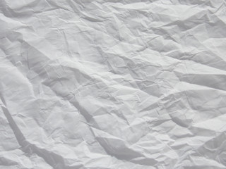 White crumpled paper texture background