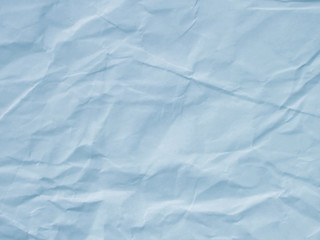 Light blue wrinkled paper texture background