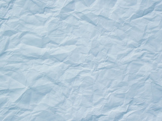 Light blue crumpled paper texture background