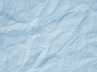 Light blue crumpled paper texture background
