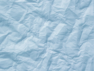 Light blue crumpled paper texture background