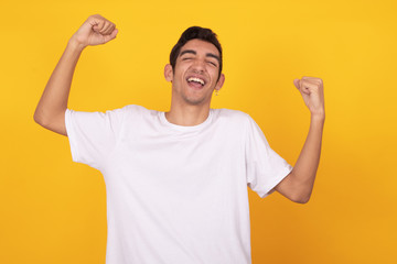 Fototapeta premium portrait of young man isolated on color background