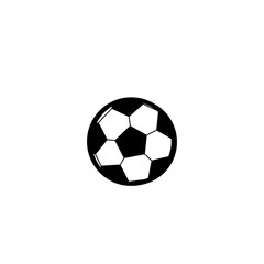 football or soccer ball logo and vector icon