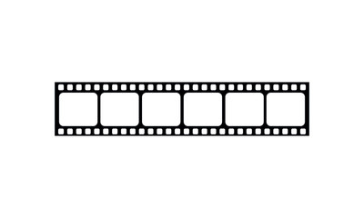 Film strip frame or border set. Photo, cinema or movie negative. Vector illustration.