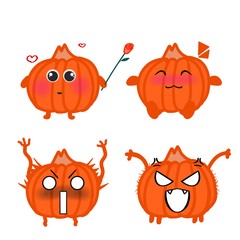 set of funny monsters