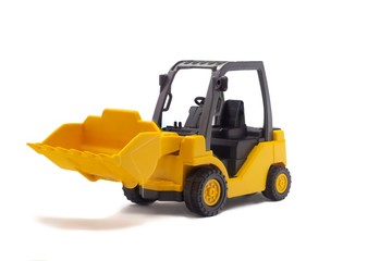 orange tractor loader toy