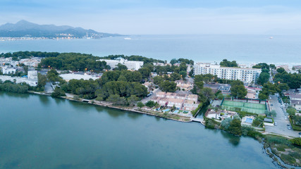 View of the tourist town of Mallorca - Port Alcudia