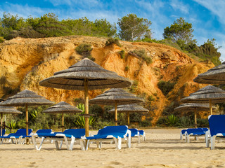 Beach in the middle of nature i Algarve, Portugal.
