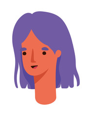 Isolated avatar woman cartoon vector design
