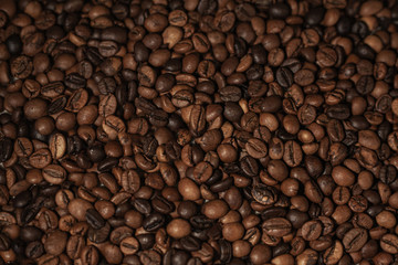 Coffee bean background aromatic food and drink